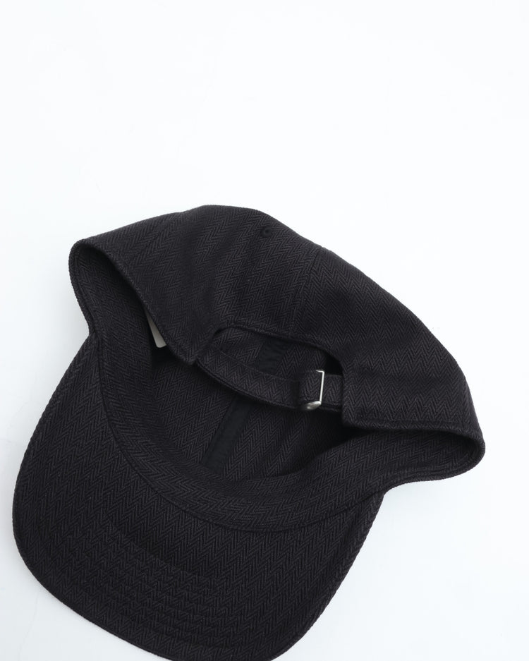 ERA. HOMMA HERRINGBONE 6 PANEL CAP A001H BLACK