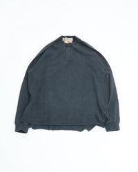 REMI RELIEF SP processed 8/Jersey knit Henley neck long-sleeved T-shirt (plain)