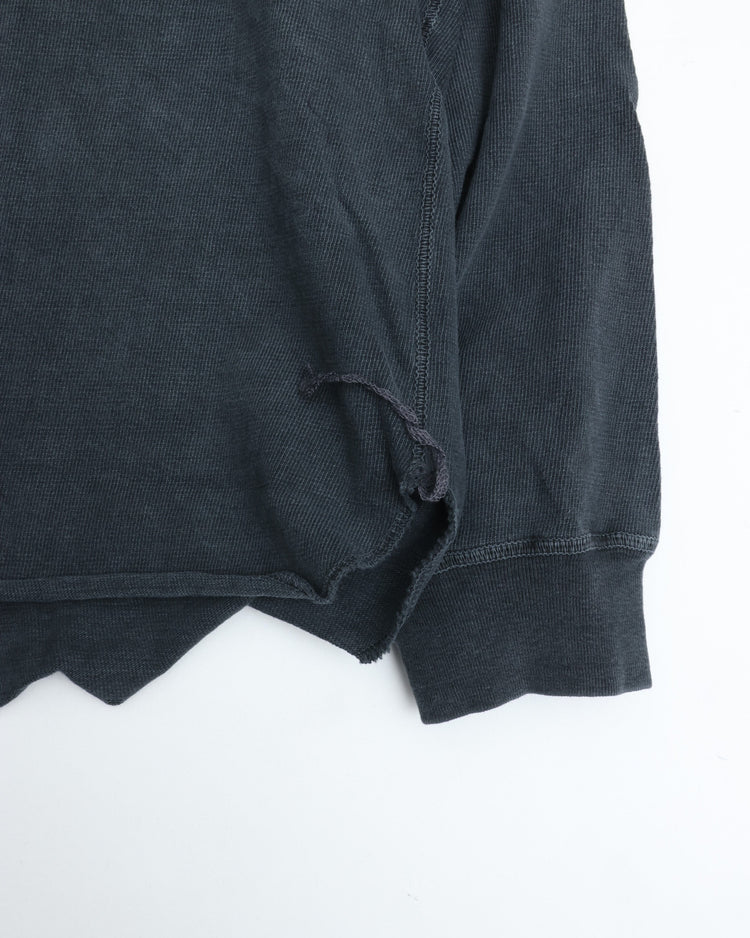 REMI RELIEF SP processed 8/Jersey knit Henley neck long-sleeved T-shirt (plain)