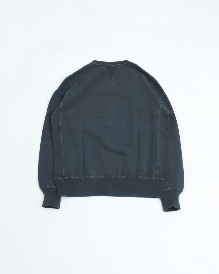 REMI RELIEF SP-processed fleece crew neck (ILLINOIS) BLACK