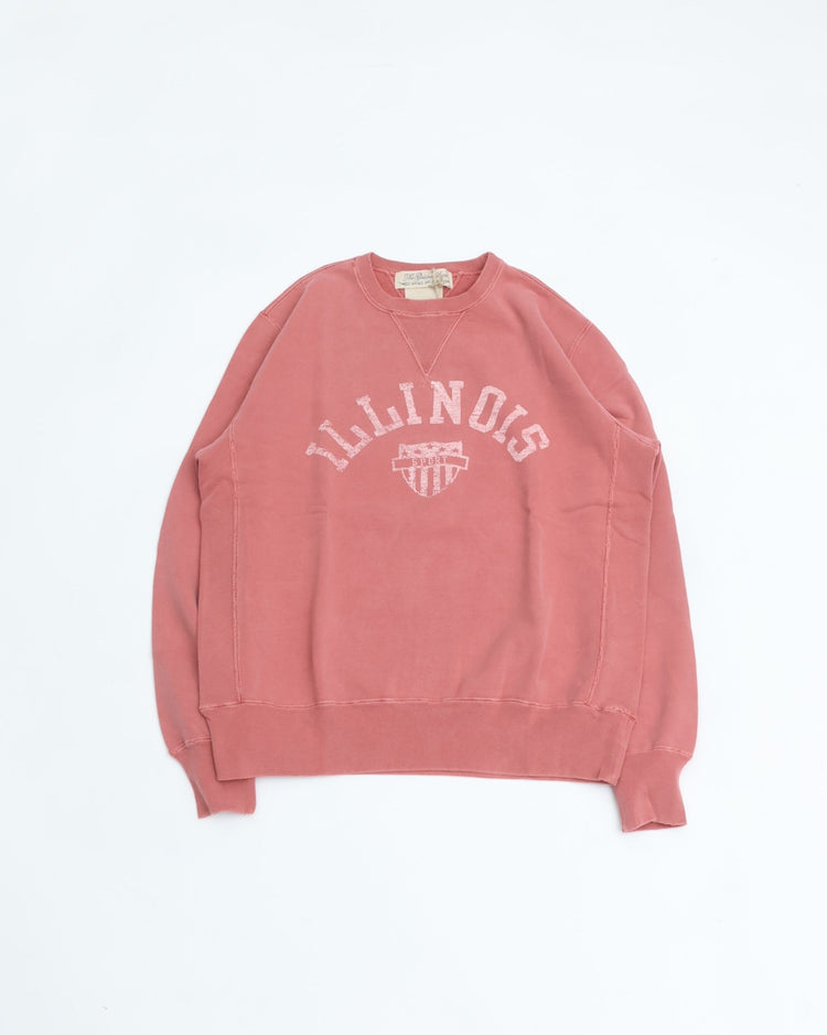 REMI RELIEF SP Processed Fleece Crew Neck (ILLINOIS) RED
