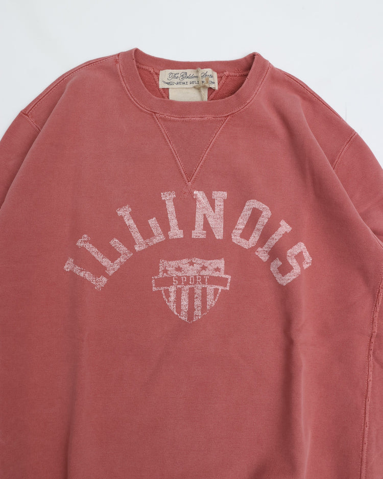 REMI RELIEF SP Processed Fleece Crew Neck (ILLINOIS) RED