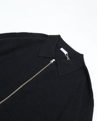 crepuscule  Co/Wo Moss Stitch Zip Blouson 2603-003 BLACK