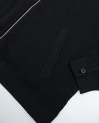 crepuscule  Co/Wo Moss Stitch Zip Blouson 2603-003 BLACK