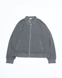 crepuscule  Co/Wo Moss Stitch Zip Blouson 2603-003 M.GRAY