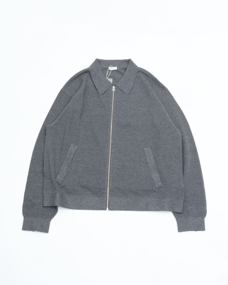 crepuscule  Co/Wo Moss Stitch Zip Blouson 2603-003 M.GRAY