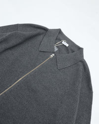 crepuscule  Co/Wo Moss Stitch Zip Blouson 2603-003 M.GRAY