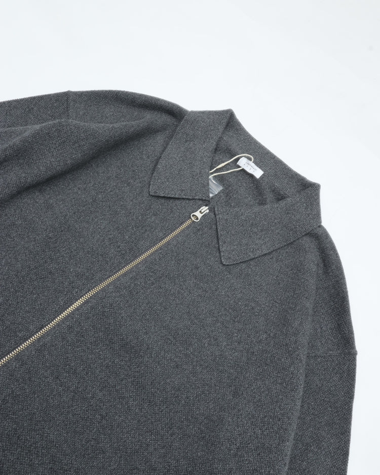 crepuscule  Co/Wo Moss Stitch Zip Blouson 2603-003 M.GRAY