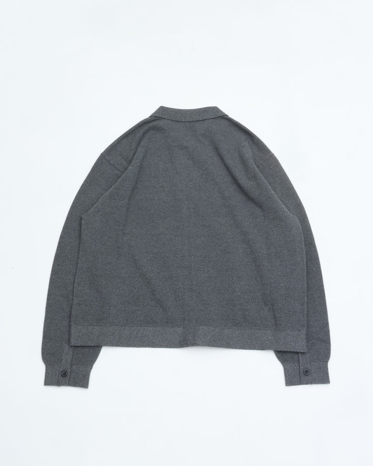 crepuscule  Co/Wo Moss Stitch Zip Blouson 2603-003 M.GRAY