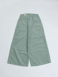 MEYAME / CORDUROY SIDE LINE WIDE PANTS GREEN