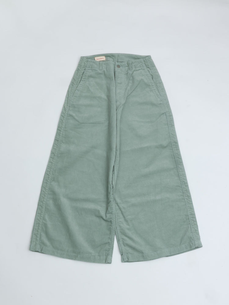 MEYAME / CORDUROY SIDE LINE WIDE PANTS GREEN
