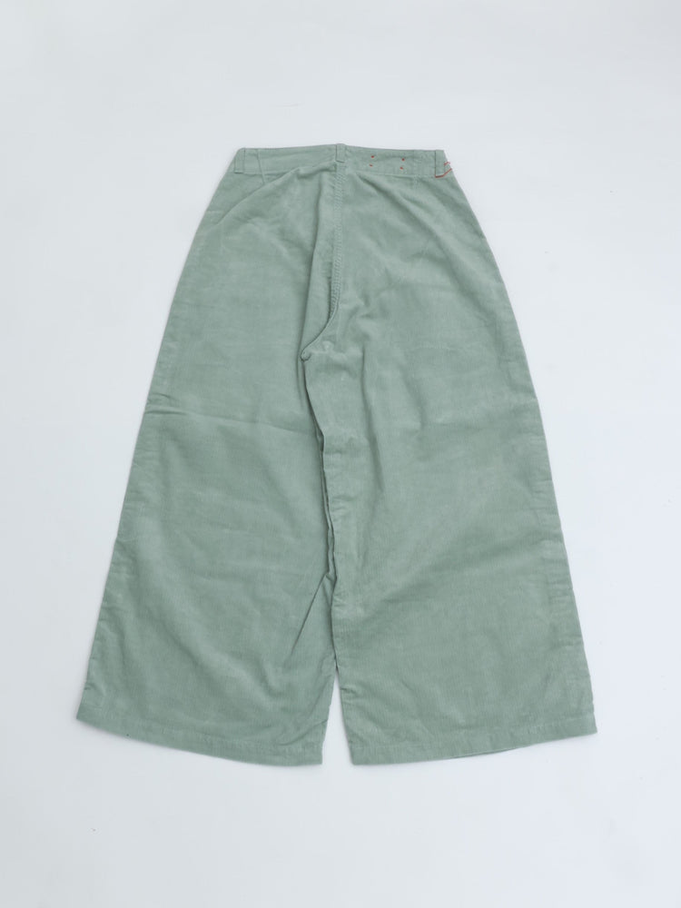 MEYAME / CORDUROY SIDE LINE WIDE PANTS GREEN