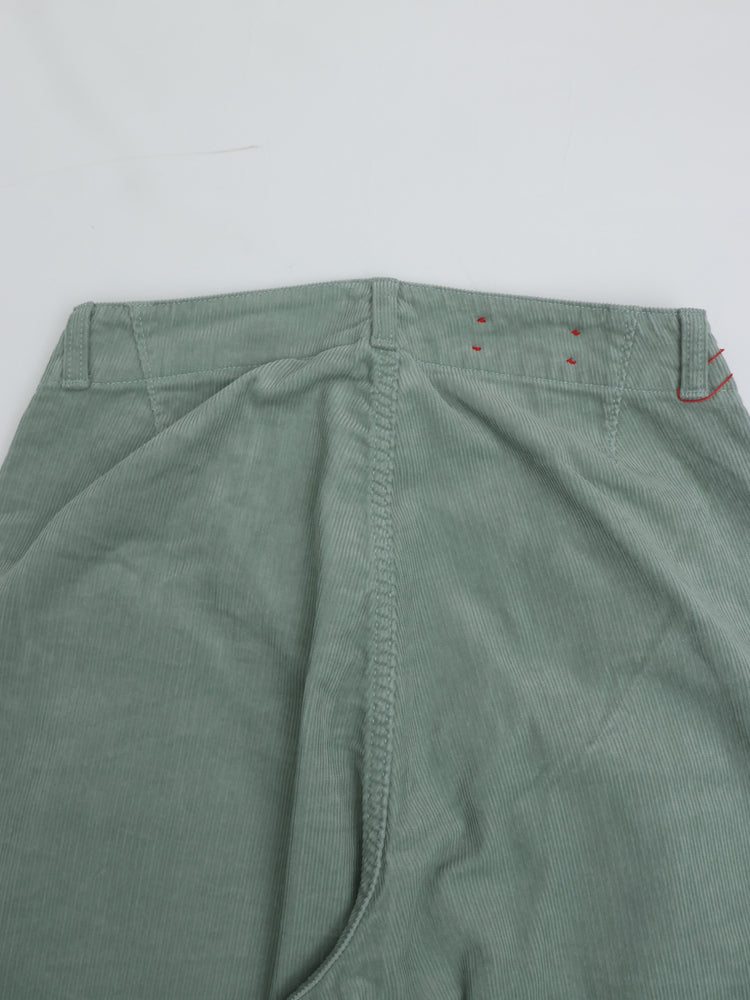 MEYAME / CORDUROY SIDE LINE WIDE PANTS GREEN