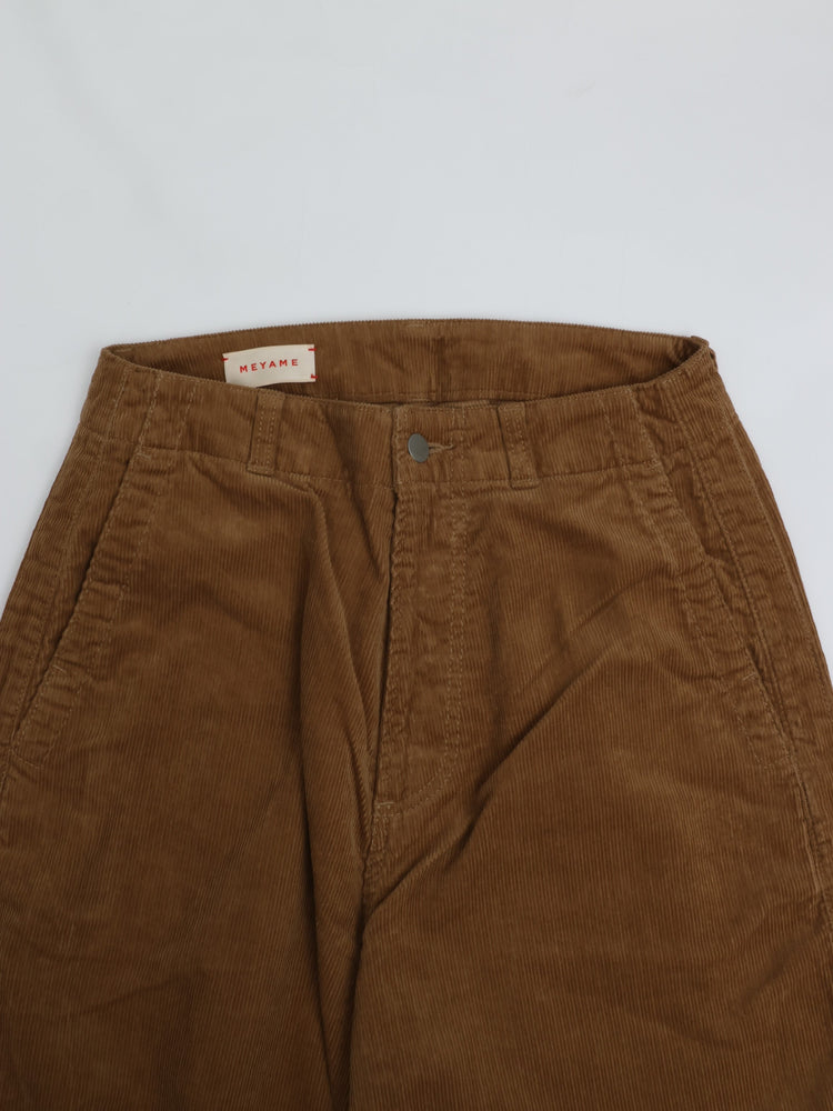 MEYAME / CORDUROY SIDE LINE WIDE PANTS BROWN