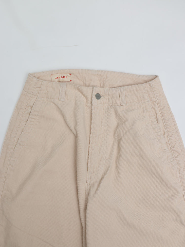 MEYAME / CORDUROY SIDE LINE WIDE PANTS CREAM