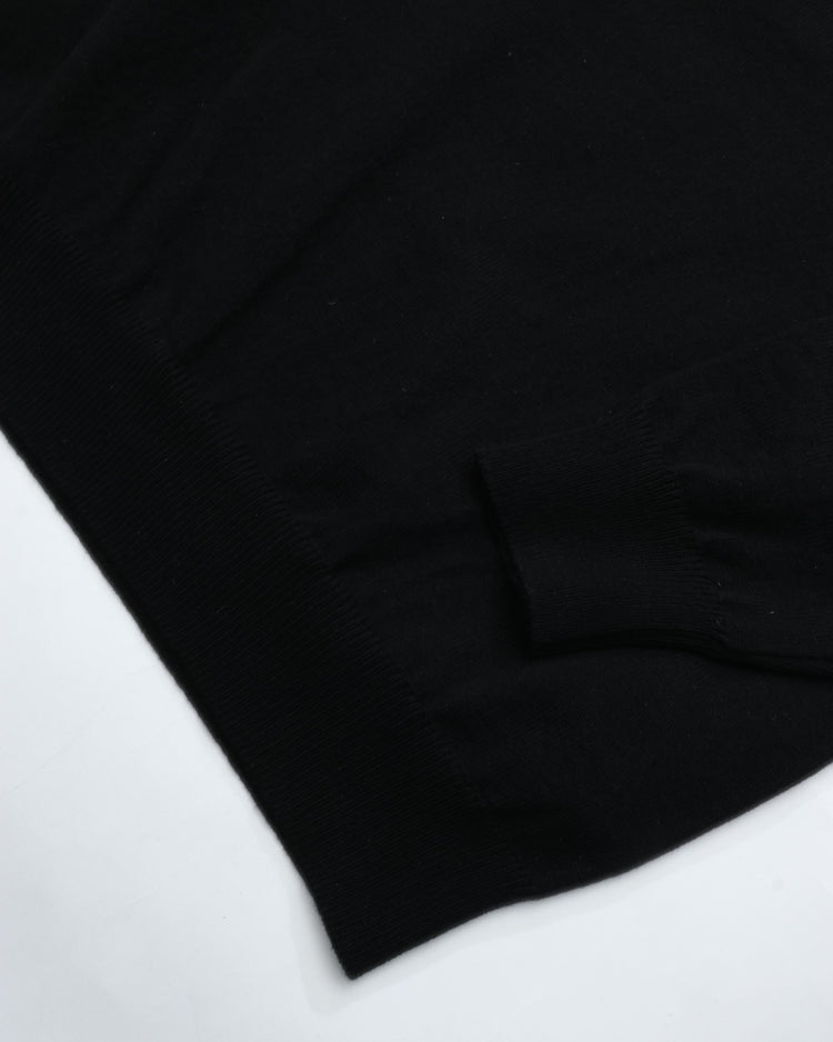 Yonetomi / EX FINE WOOL RIB KNIT BLOUSON BLACK
