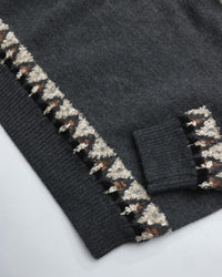 COOHEM Cross-knit NORDIC KNIT PULLOVER 13-264-016 12 GRAY