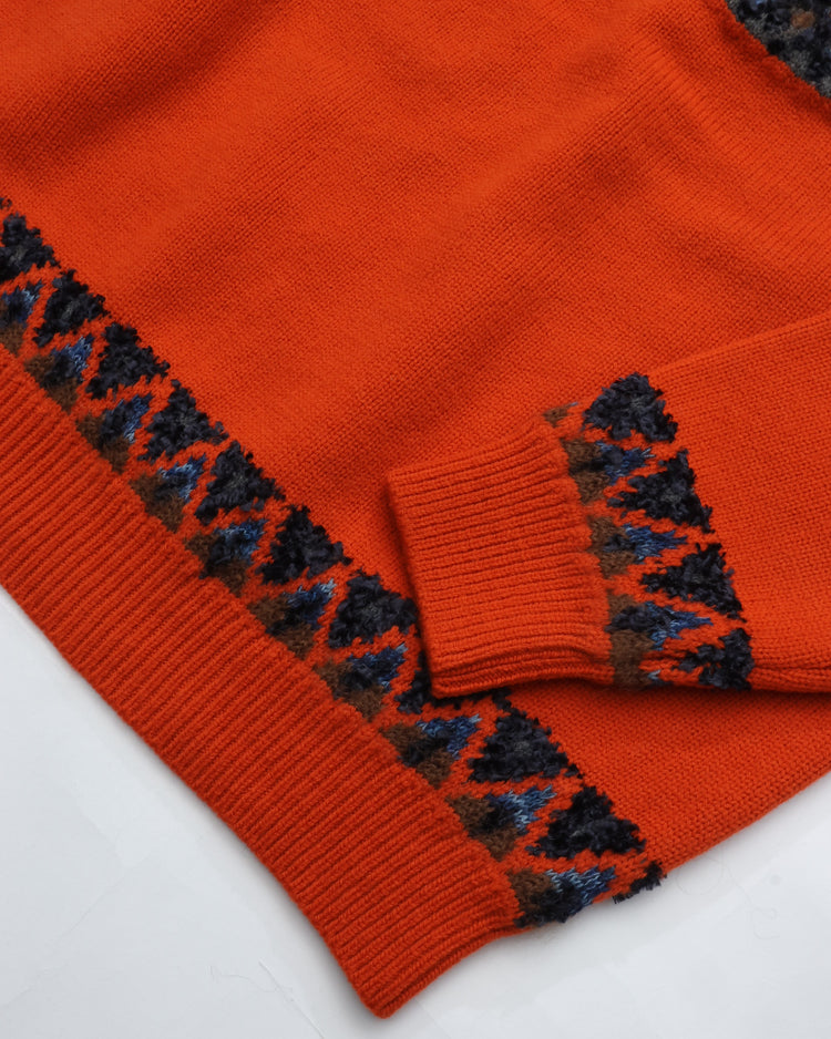 COOHEM  交編 NORDIC KNIT PULLOVER 13-264-016 24 ORANGE