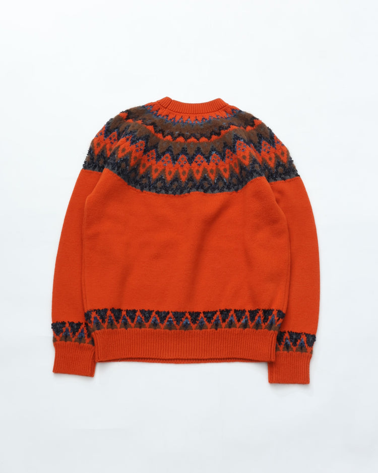 COOHEM  交編 NORDIC KNIT PULLOVER 13-264-016 24 ORANGE