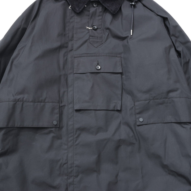 HAVERSACK / オイルクロス ラグランコート BLACK