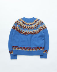 COOHEM  交編 NORDIC KNIT PULLOVER 11-264-017  62 BLUE