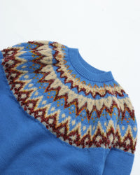 COOHEM  交編 NORDIC KNIT PULLOVER 11-264-017  62 BLUE