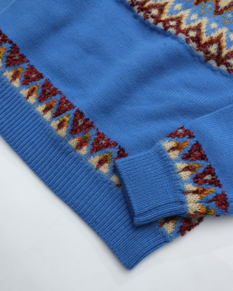 COOHEM  交編 NORDIC KNIT PULLOVER 11-264-017  62 BLUE