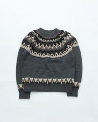 COOHEM  交編 NORDIC KNIT PULLOVER 11-264-017  12 GRAY
