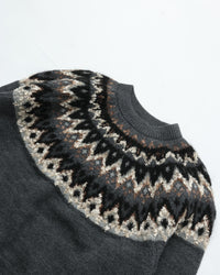 COOHEM  交編 NORDIC KNIT PULLOVER 11-264-017  12 GRAY