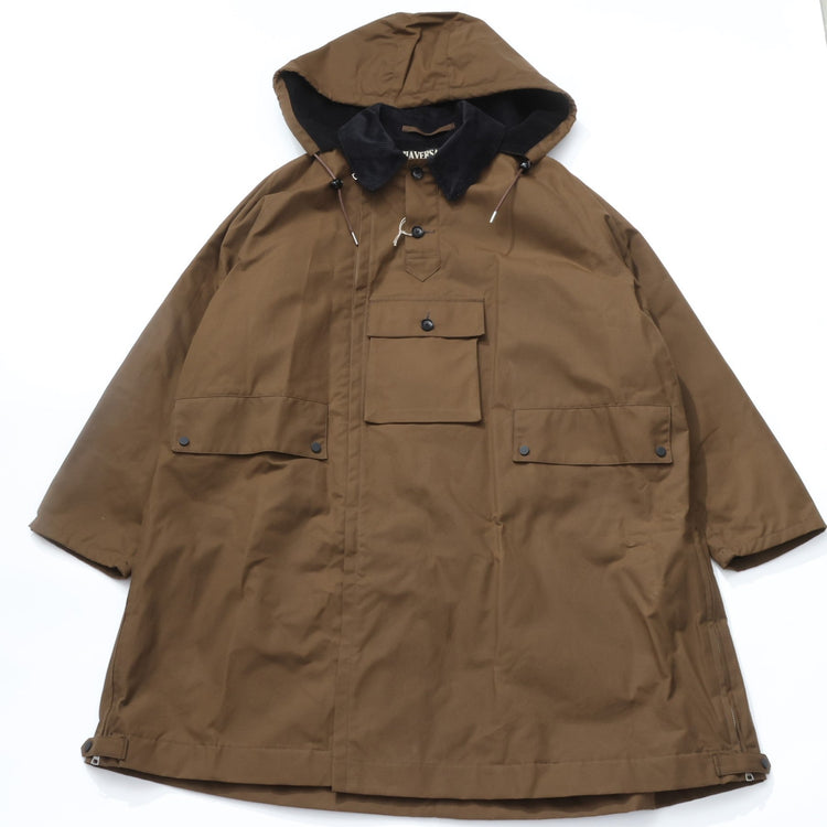 HAVERSACK / Oilcloth Raglan Coat BROWN