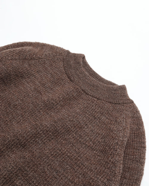 MITTAN Uruguayan Love NM Wool Sweater KN-35 Brown Heather