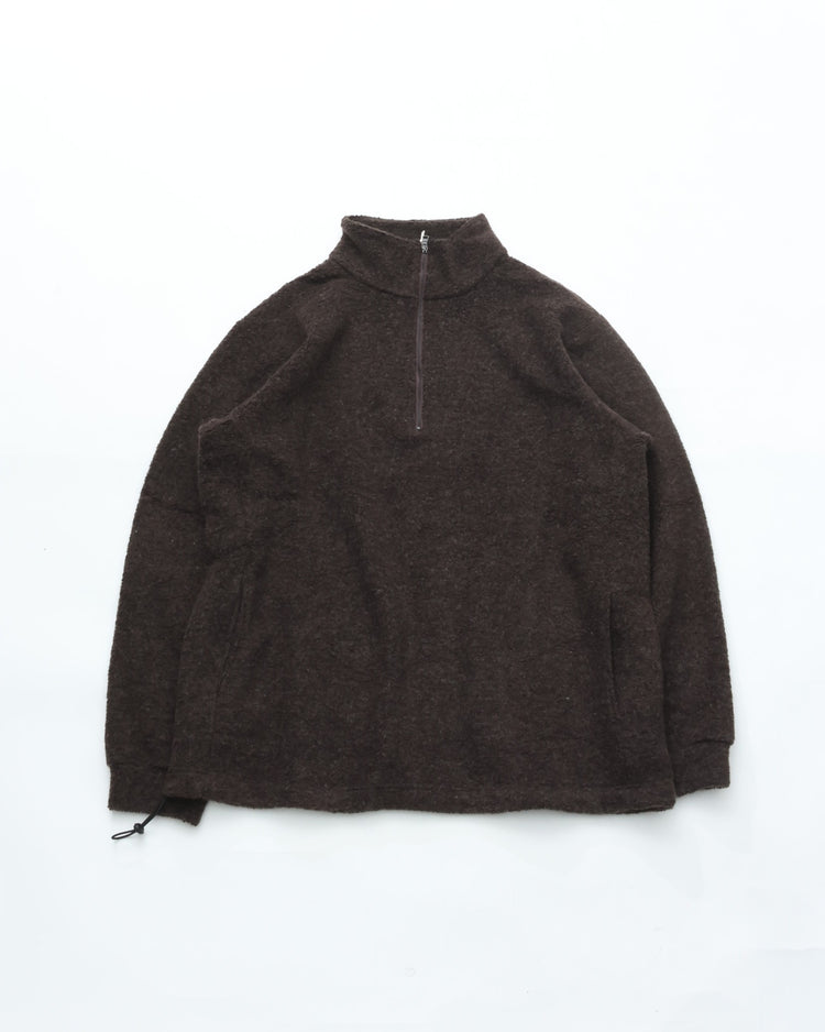 A VONTADE  Wool Pile Half Zip Pullover VTD-0640-CS #9 DK.BROWN