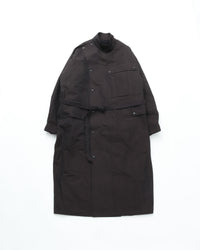 HAVERSACK / 472532 80/2 Chambray Stand Collar Long Coat