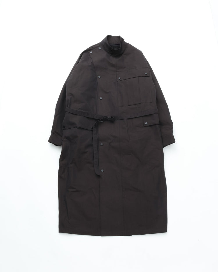 HAVERSACK / 472532 80/2 Chambray Stand Collar Long Coat