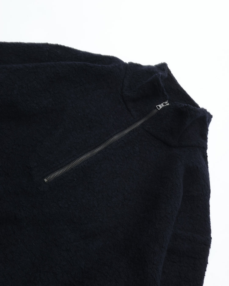 A VONTADE  Wool Pile Half Zip Pullover VTD-0640-CS #4 DK NAVY