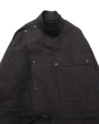 HAVERSACK / 472532 80/2 Chambray Stand Collar Long Coat