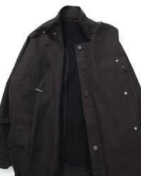 HAVERSACK / 472532 80/2 Chambray Stand Collar Long Coat