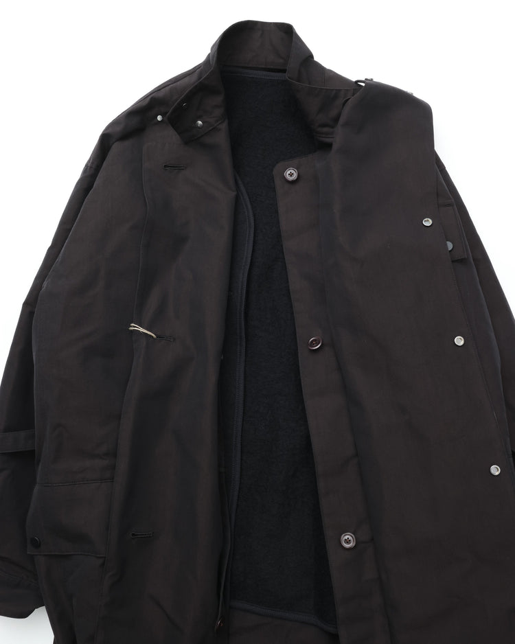 HAVERSACK / 472532 80/2 Chambray Stand Collar Long Coat
