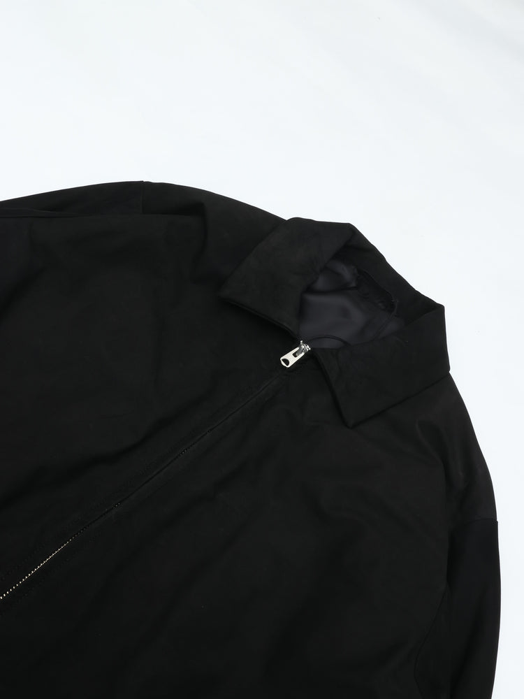 YOKO SAKAMOTO ZIP BLOUSON BLACK NUBUCK LEATHER YS-26AW-05