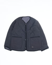 ARMY TWILL  QUILTING REVERSIBLE JACKET AM-2654007 BLACK