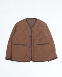 ARMY TWILL  QUILTING REVERSIBLE JACKET AM-2654007 BROWN