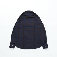 Riprap FLAP POCKET SHIRT (COTTON VIYELLA) NAVY/BROWN