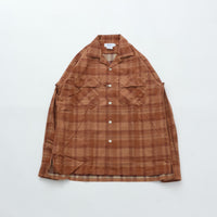 Riprap OPEN COLLAR SH L/S (21W PLAID CORDS) BRICK