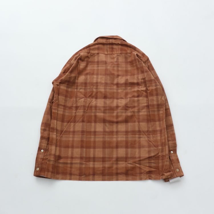 Riprap OPEN COLLAR SH L/S (21W PLAID CORDS) BRICK