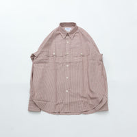 Riprap  FLAP POCKET SHIRT (COTTON VIYELLA) WHITE/RUST