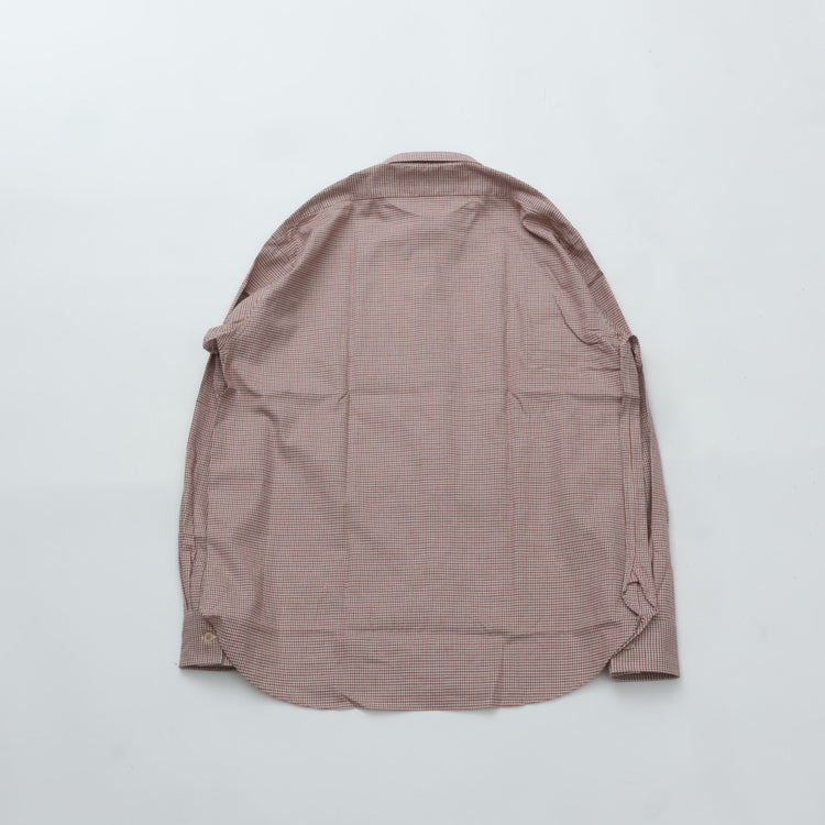 Riprap  FLAP POCKET SHIRT (COTTON VIYELLA) WHITE/RUST