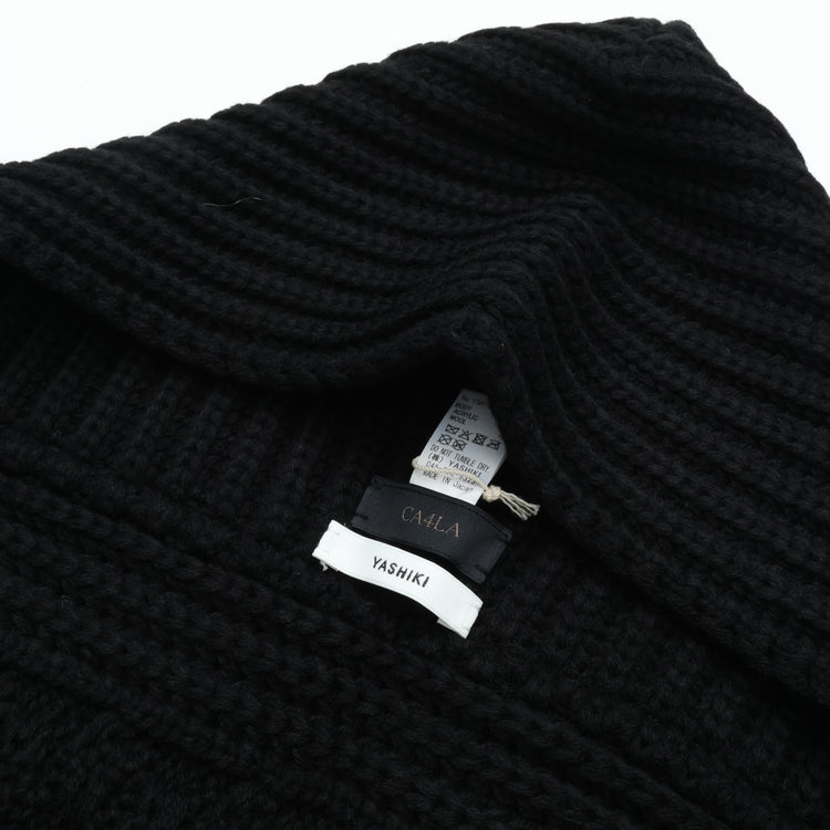 YASHIKI    Kanya Hooded Scarf（寒夜）YSK-26AW-AC01 BLACK