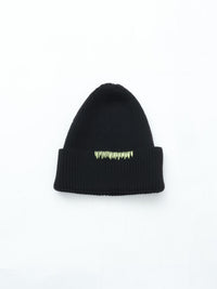 MEYAME HAND-EMBROIDERED KNIT CAP MEY-2528 BLACK