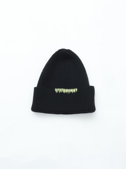 MEYAME HAND-EMBROIDERED KNIT CAP MEY-2528 BLACK