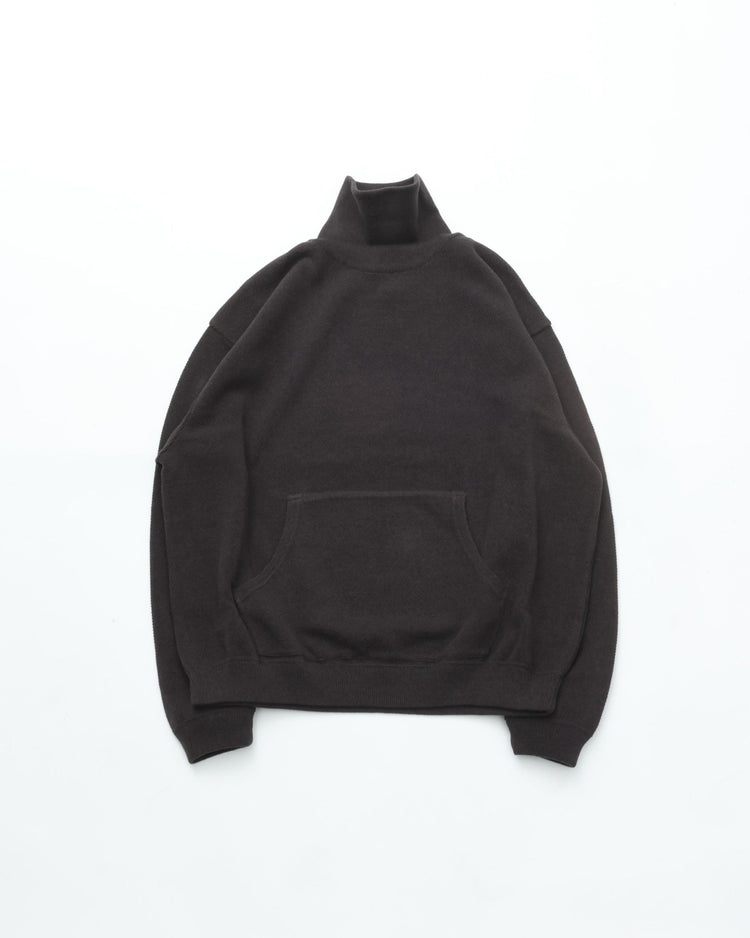 crepuscule  Co/Wo Moss Stitch Turtle Neck CHARCOAL